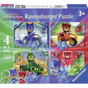 Ravensburger PJ mask 4in1box puzzel - 12+16+20+24 stukjes - kinderpuzzel