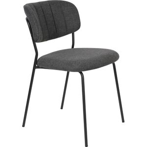 Feliz Lifestyle Jolien Eetkamerstoelen Zwart/ Grijs - Set van 2