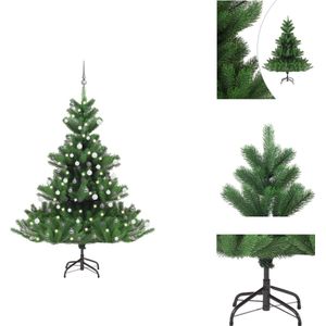 vidaXL Kunstkerstboom Nordmann - Groen - 180 cm - PE - Symmetrische vorm - Decoratieve kerstboom