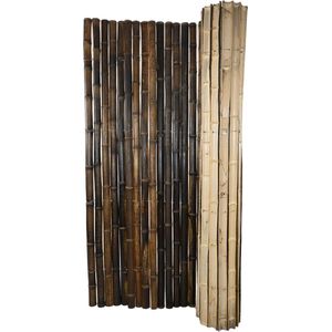 Bamboemat half rond zwart 100x180 cm