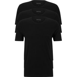 HUGO BOSS Classic T-shirts regular fit (3-pack) - heren T-shirts O-hals - zwart - Maat: L