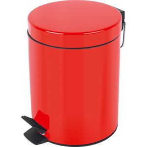 emmer Sydney rode vuilnisemmer pedaalemmer afvalemmer - 3 liter - met uitneembare binnenemmer