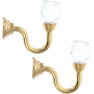 1 Paar gordijn kristallen haak goud vensterdecoratie gordijn tiebacks gordijn haken monteren curtain hooks gordijnhaken accessoires voor gordijnijzerwaren legering haken Golden