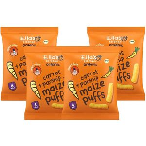 4x Ella's kitchen Gepoft Smikkelstengels 6+ m Wortel Pastinaak 20 gr