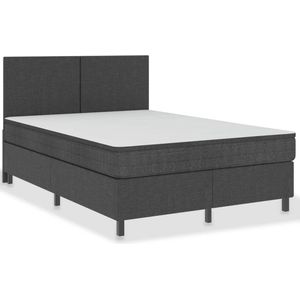 vidaXL - Boxspringframe - stof - grijs - 140x200 - cm