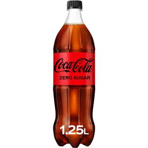 Coca-Cola Cola zero sugar 1,25 ltr per petfles, krimp 12 flessen