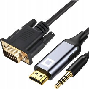 Co2® VGA naar HDMI - Kabel - Audio Jack 3.5 - FHD 1080p 60Hz – 1 meter