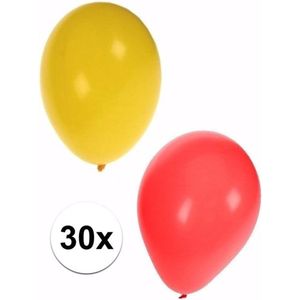 Sinterklaas ballonnen 30 stuks geel/rood