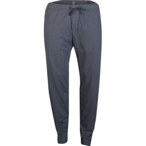 SCHIESSER Mix+Relax lounge broek - lange pijpen zonder boord - dun - blauw geruit - Maat: 3XL