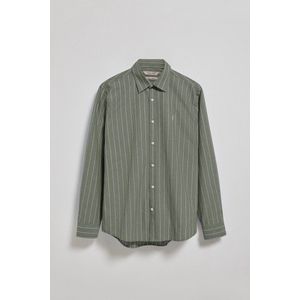 Koszula w paski St James o kroju regular fit, w kolorze khaki, z logo Rigby Go