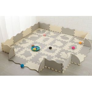 Puzzel Speelmat voor Peuters en Baby’s - EVA Foam - Opstaande Rand – 150 x 150 x 1,5 cm