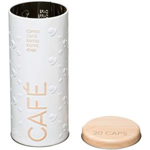 1 x koffiecapsulebox - doos voor koffiepads - capsulehouder, wit (18 x 8 cm)