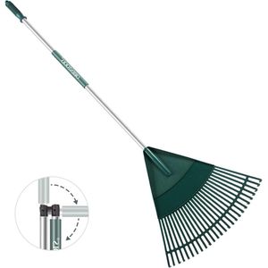 Opvouwbare handgreep hark - 26 tines - GREEN. Leak Rake