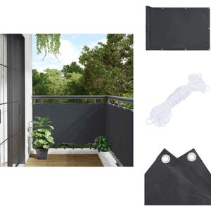 vidaXL Balkonscherm - Balkonschermen - Scherm - Privacyscherm - Balkonscherm 300x120 cm PVC antracietkleurig