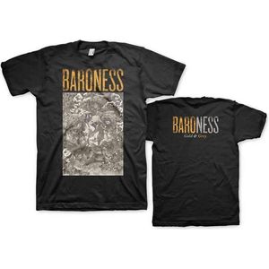 Baroness - Gold & Grey Heren T-shirt - M - Zwart