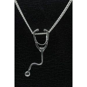 Zilveren Stethoscoop ketting hanger
