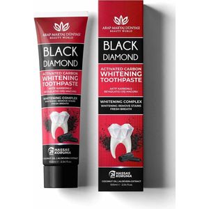 Arab Makeup World Black Diamond Actieve koolstof Whitening-Tandpasta (100 ML)