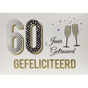 Kaart - Zizi - 60 Jaar getrouwd, gefeliciteerd - ZZ27a