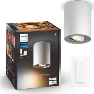 Philips Hue Pillar Opbouwspot - White Ambiance - GU10 - Wit - 1 x 5,5W - Bluetooth - incl. Dimmer Switch