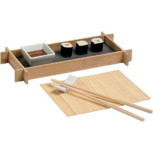 Sushi Set 1pers Pres. Scale - Chopstick+holder - Sauce Cup-placemat