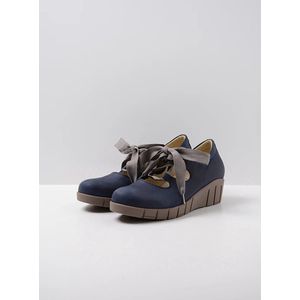 Wolky Veterschoenen Boston blauw zomer nubuck