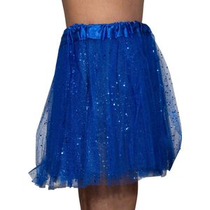 Tutu - Met glitters - Tule rokje - Petticoat - Kinderen - Meisjes - Kobalt blauw
