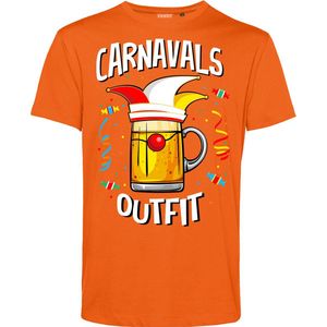T-shirt Carnavals Outfit | Carnavalskleding heren | Carnaval Kostuum | Foute Party | Oranje | maat XS