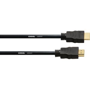 Cordial HDMI Aansluitkabel HDMI-A stekker, HDMI-A stekker 5.00 m Zwart CHDMI 5 Vergulde steekcontacten HDMI-kabel