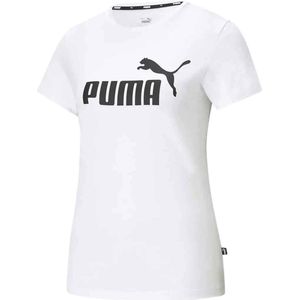 Puma - ESS Logo Tee - Wit Damessshirt-XXL