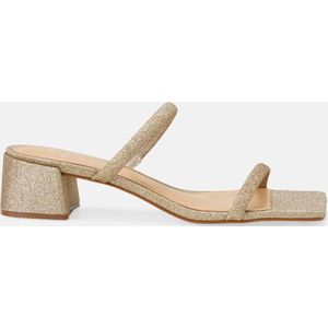 Mangará Dames schoenen Maiate Textiel Glitter -4cm Blokhak - Goud - Maat 40