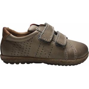 Naturino 2 velcro's effen lederen schoenen Hill taupe cognac mt 28