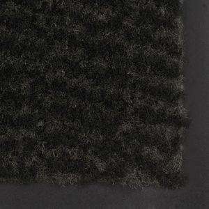 vidaXL Droogloopmatten 2 st 60x90 cm - Zwart Droogloopmat - Deurmat - Vloermat - Antislip - Zwart