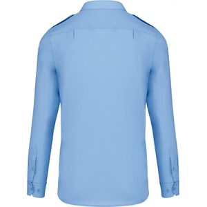 Overhemd Heren 4XL Kariban Lange mouw Sky Blue 65% Polyester, 35% Katoen