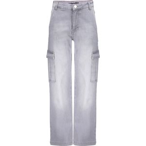 Meisjes jeans broek cargo - Independent - Grijs denim