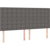 vidaXL - Hoofdborden - 4 - stx5x78/ - cm - kunstleer - grijs