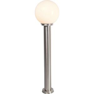 QAZQA sfera - Moderne Staande Buitenlamp | Staande Lamp voor buiten - 1 lichts - H 1000 mm - Staal - Buitenverlichting