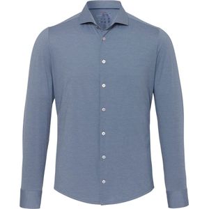 Pure - The Functional Shirt Grijs Blauw - Heren - Maat 37 - Slim-fit
