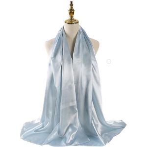 XL_180*70 CM Pure kleur satijnen omslagdoek hoofddoek