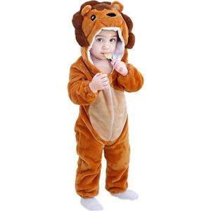 Budino Baby Romper Pyjama Onesie Leeuw - Bruin - maat 100