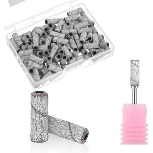 100 stuks kleine schuurbanden voor nagelboren - Fijne korrel nagelvijlen met 3,1 mm doorn voor manicure en pedicure