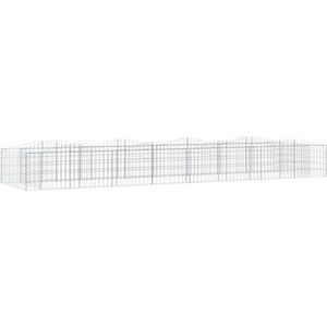 vidaXL-Schanskorf-gewelfd-verhoogd-400x100x50-cm-gegalvaniseerd-ijzer