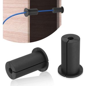 Kabelgeleidingsset voor Starlink 254cm Muurgat Siliconen Kabeldoorvoer Door Bussen Kabelmuurdoorvoer Kabelmontageset voor Starlink Ethernet Kabels (Zwart) - 2 stuks