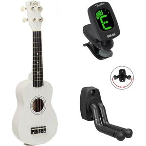 Korala UKS-15 bundel sopraan ukulele Wit