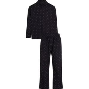 Calvin Klein heren pyjama met knoopjes - zwart dessin