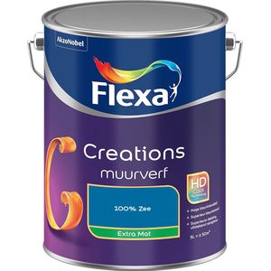 Flexa - Creations Muurverf Extra Mat - 100% Zee - Mengverf - 5 Liter