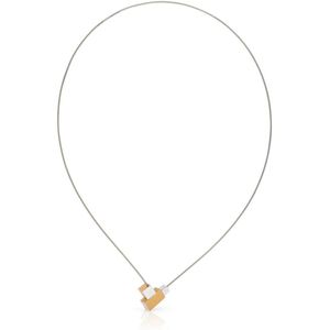 Collier Vierkantje en rechthoekje Goud|Geel C206G