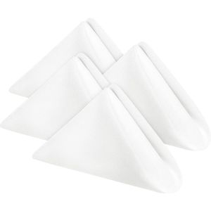 Stoffen servetten - 24-pack, herbruikbare stoffen servetten Zacht en comfortabel - Ideaal voor evenementen en regelmatig thuisgebruik, polyester (wit, 43 x 43 cm)