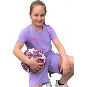 Tough Chick Sport Set - Sport Set - Sport Set Meisjes - Sportkleding - Sportkleding Meisjes - Vrijetijd Kleding - Vrijetijd Kleding Meisjes - Gymkleding - Gymkleding Meisjes - Lila - Maat 128