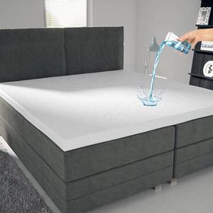 Zavelo Molton Waterdicht PU Topper Hoeslaken - 180x200 cm - 100% Katoen - 10cm Hoekhoogte - Wasbaar tot 95 graden - Rondom Elastisch