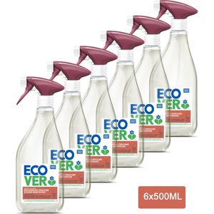 Ecover Ovenreiniger Voordeelverpakking 6 x 500 ml - Ecologische Oven en Kookplaat Reiningingspray - Jasmijn & Sinaasappel Geur